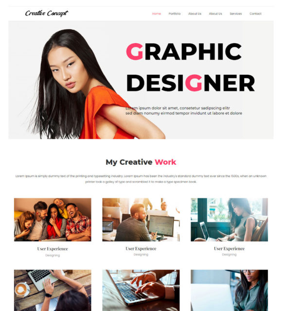 Creative Concept Portfolio and Creative Work Template